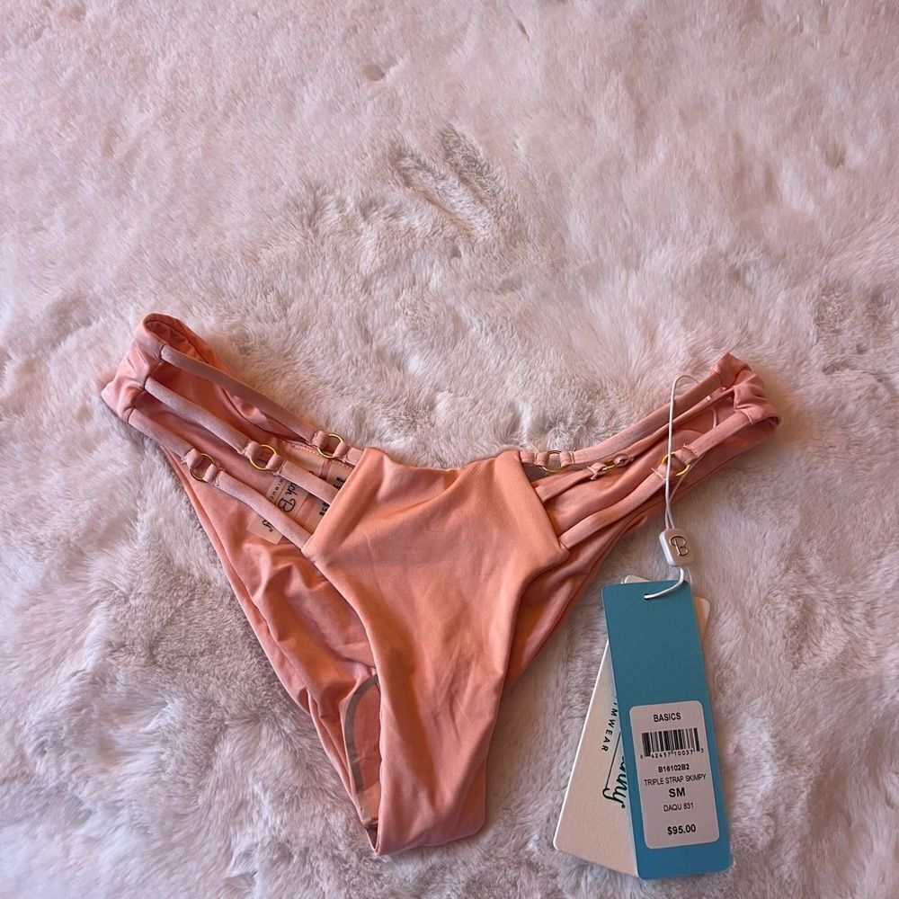 BEACH BUNNY BASICS TRIPLE STRAP SKIMPY BOTTOM